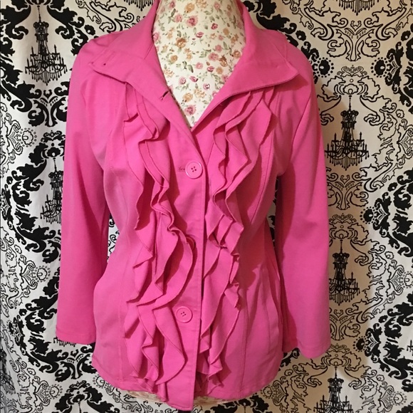 A Pink Ruffled Jacket - Picture 1 of 8